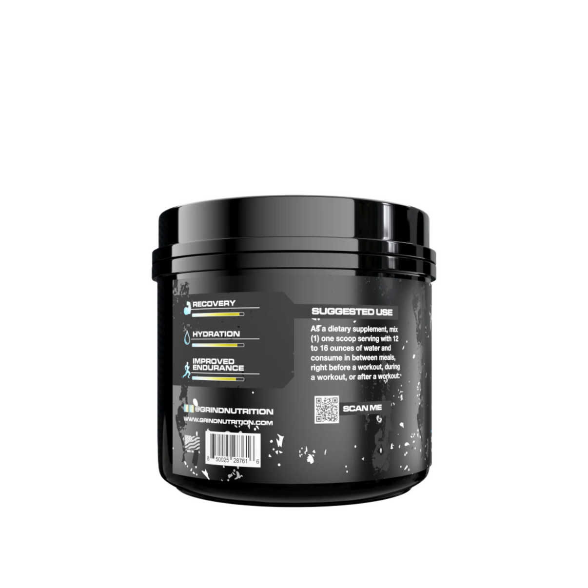 Grind Amino Supreme BCAA/EAA backt of bottle label with suggested use and benifits