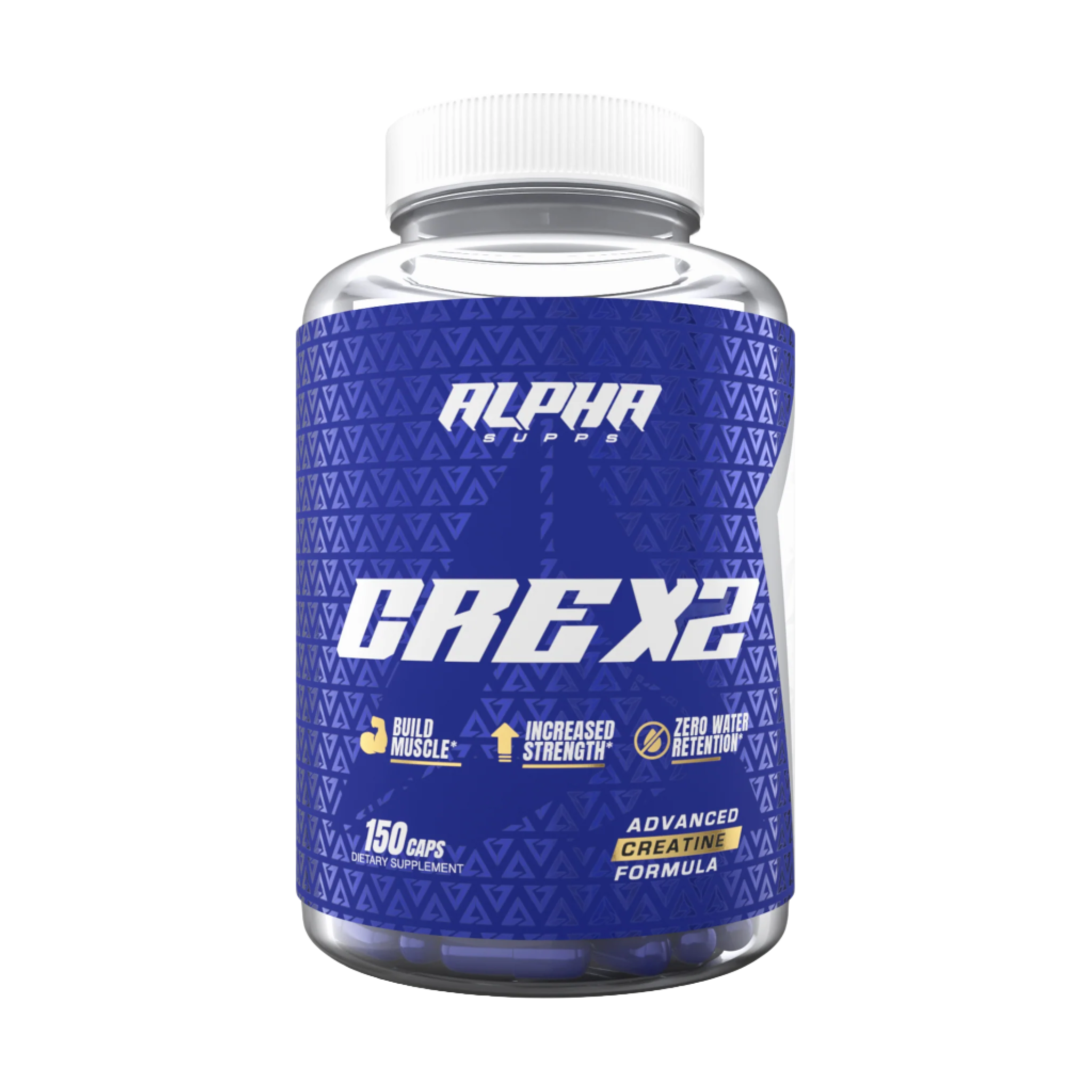 Alpha Cre X2 Creatine front of bottle