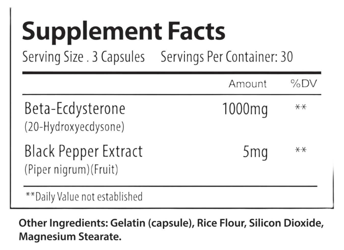 Alpha Supps ECDY supplement facts