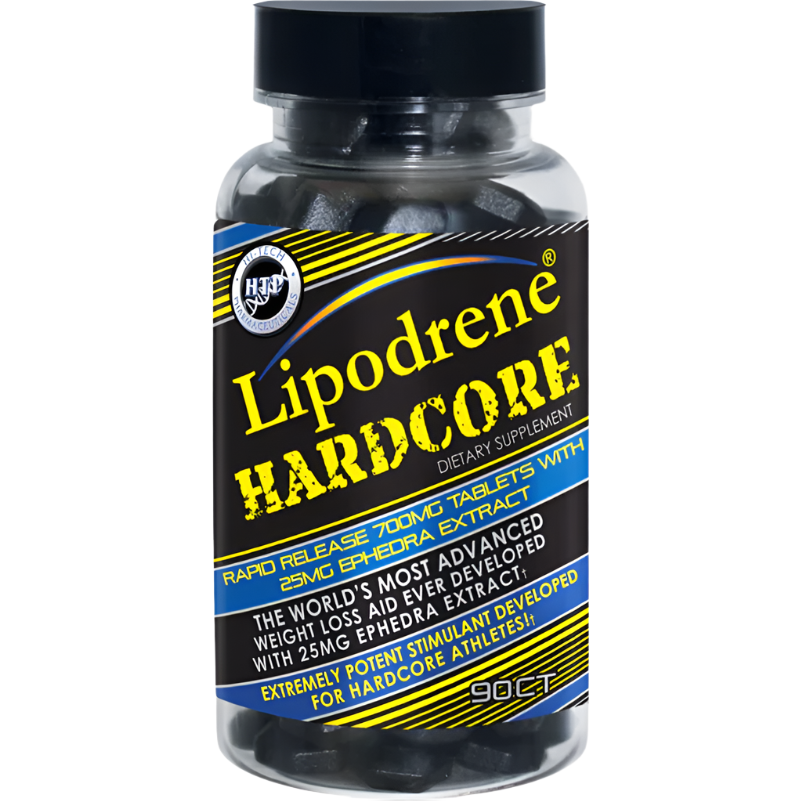 Lipodrene Hardcore Fat Burner front of bottle label