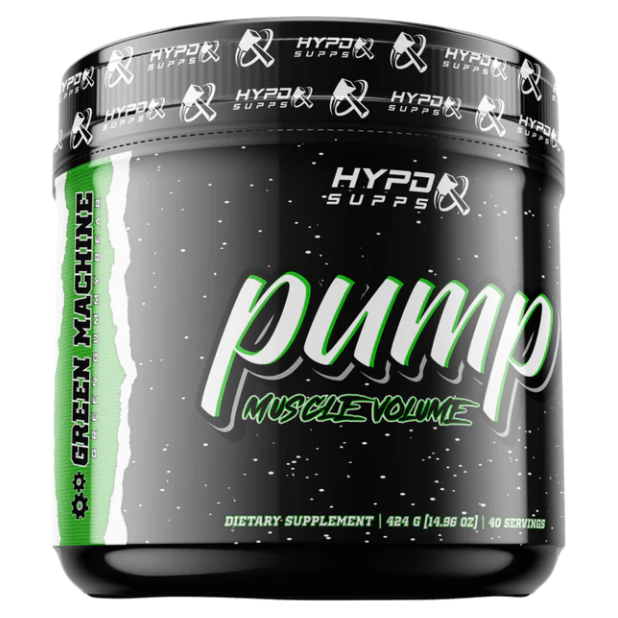 Hypd Supps Yolo Pump front of bottle label Green machine flavor