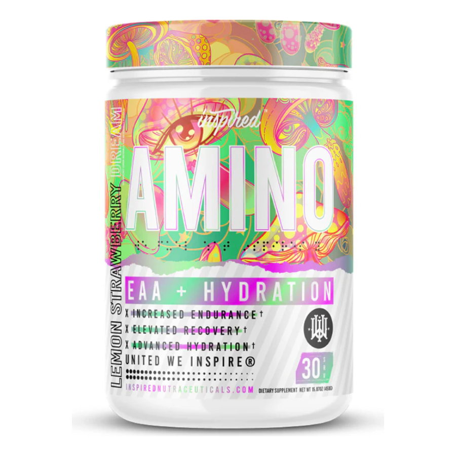 Inspired Amino Acids Lemon Strawberry flavor bottle