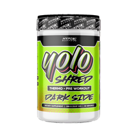 Hyped Supps Yolo Shred Thermo Pre-Workout Front of bottle label Watermelon Lime