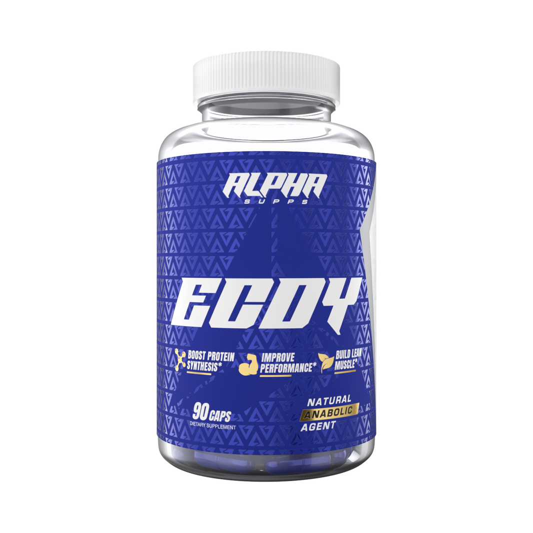 Alpha Supps ECDY front of bottle label
