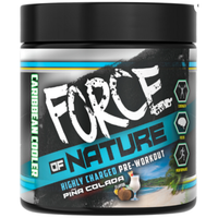 R&R Force of Nature Pre-Workout front of bottle Pina Colada flavor 